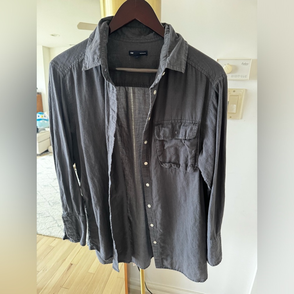 Vintage Linen Button Down Shirt